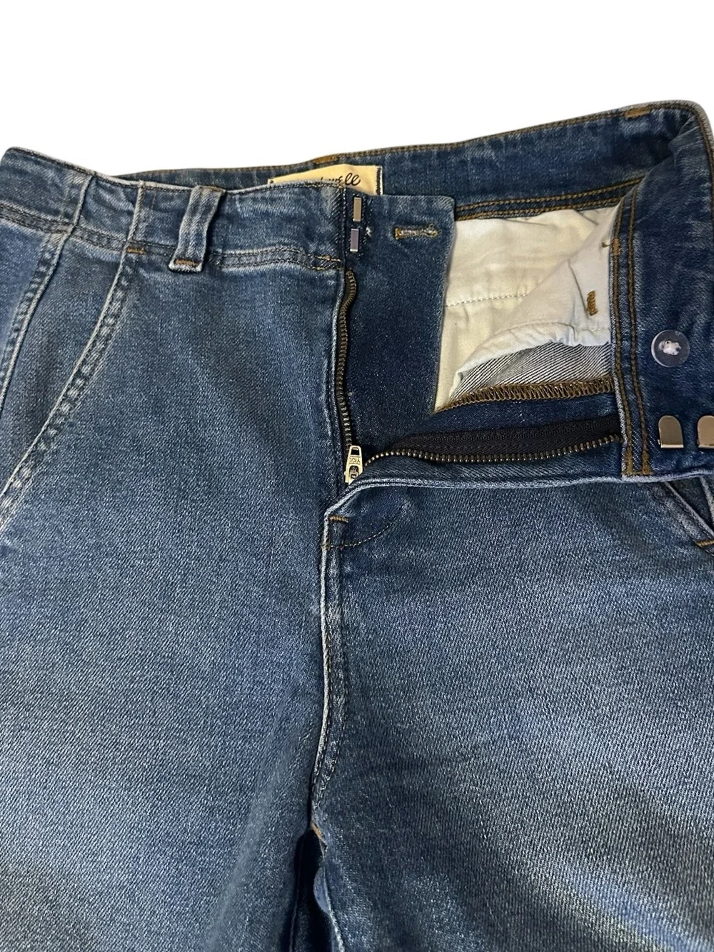 Madewell High Waist Tapered Denim 26 Vintage Wash Side Panel Jeans NWT - Picture 7 of 13